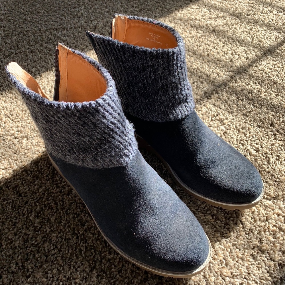 Navy Ankle Boots 9.5